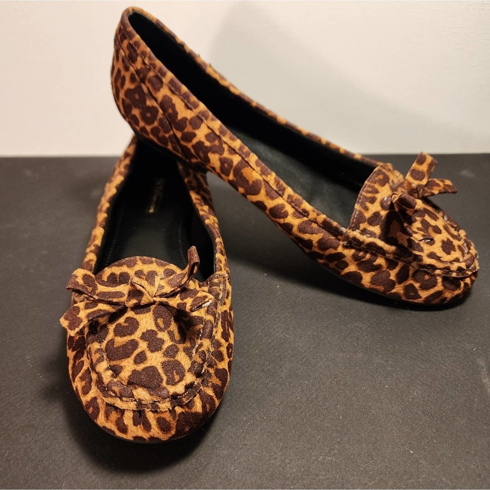 BGBGeneration Animal print Vegan Mock-toe Flats SIZE 8M